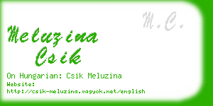 meluzina csik business card